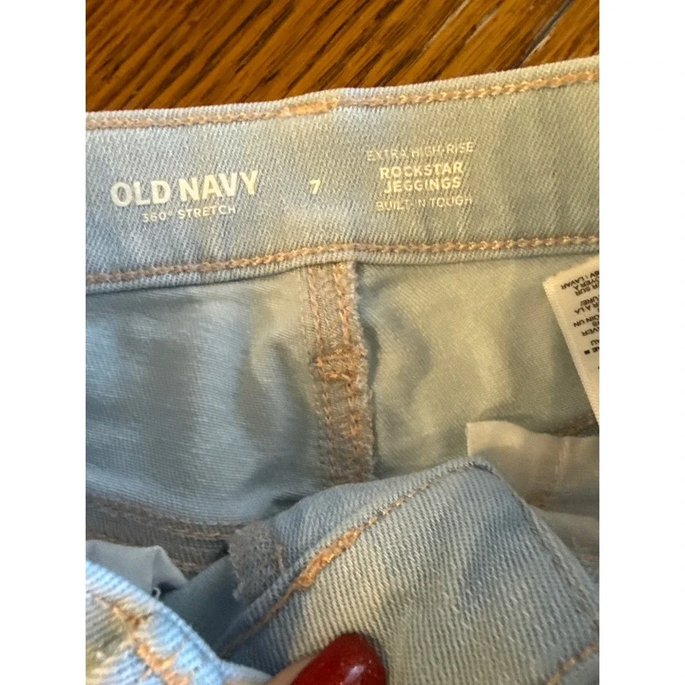 Old Navy‎ 360° Stretch Extra High-Rise Rockstar Built-In Tough Girl Jeans Size 7